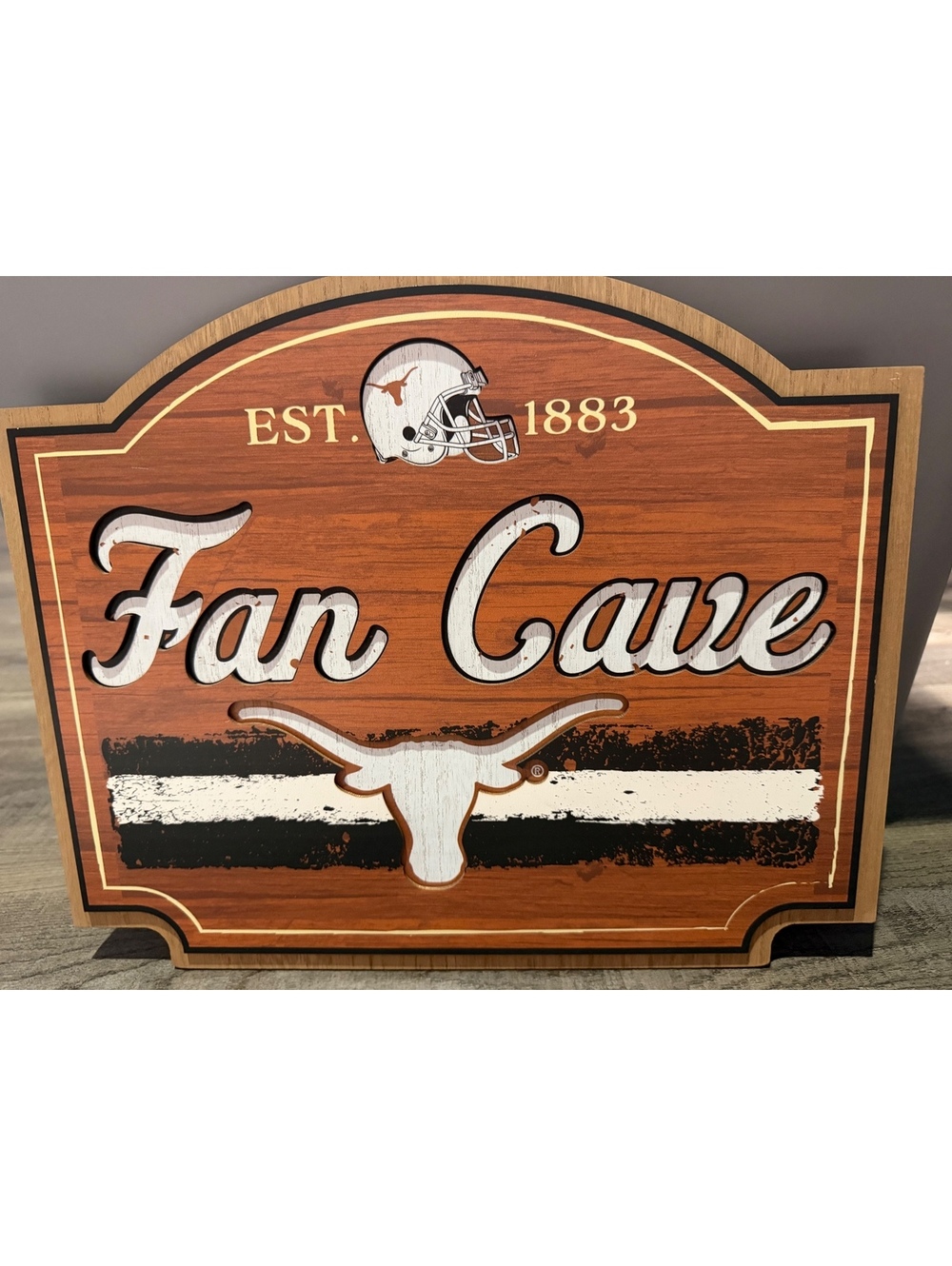 Texas Longhorns fan cave sign 15x12.5
